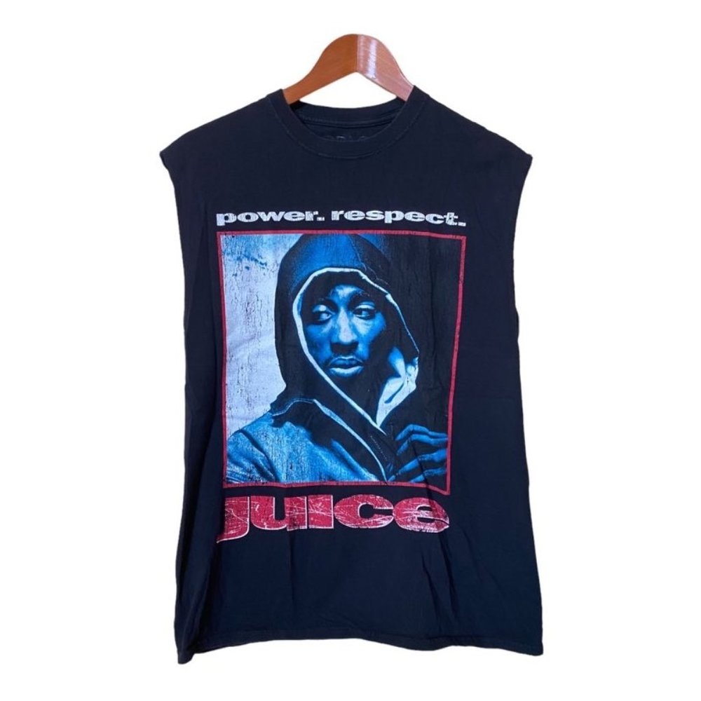 Tupac Shakur 2PAC Power Respect Juice  Hand Cut Tank Top